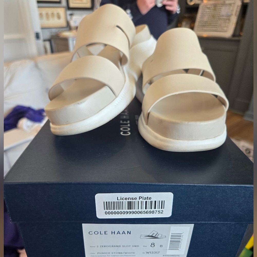 Cole Haan Cream Slide Sandals